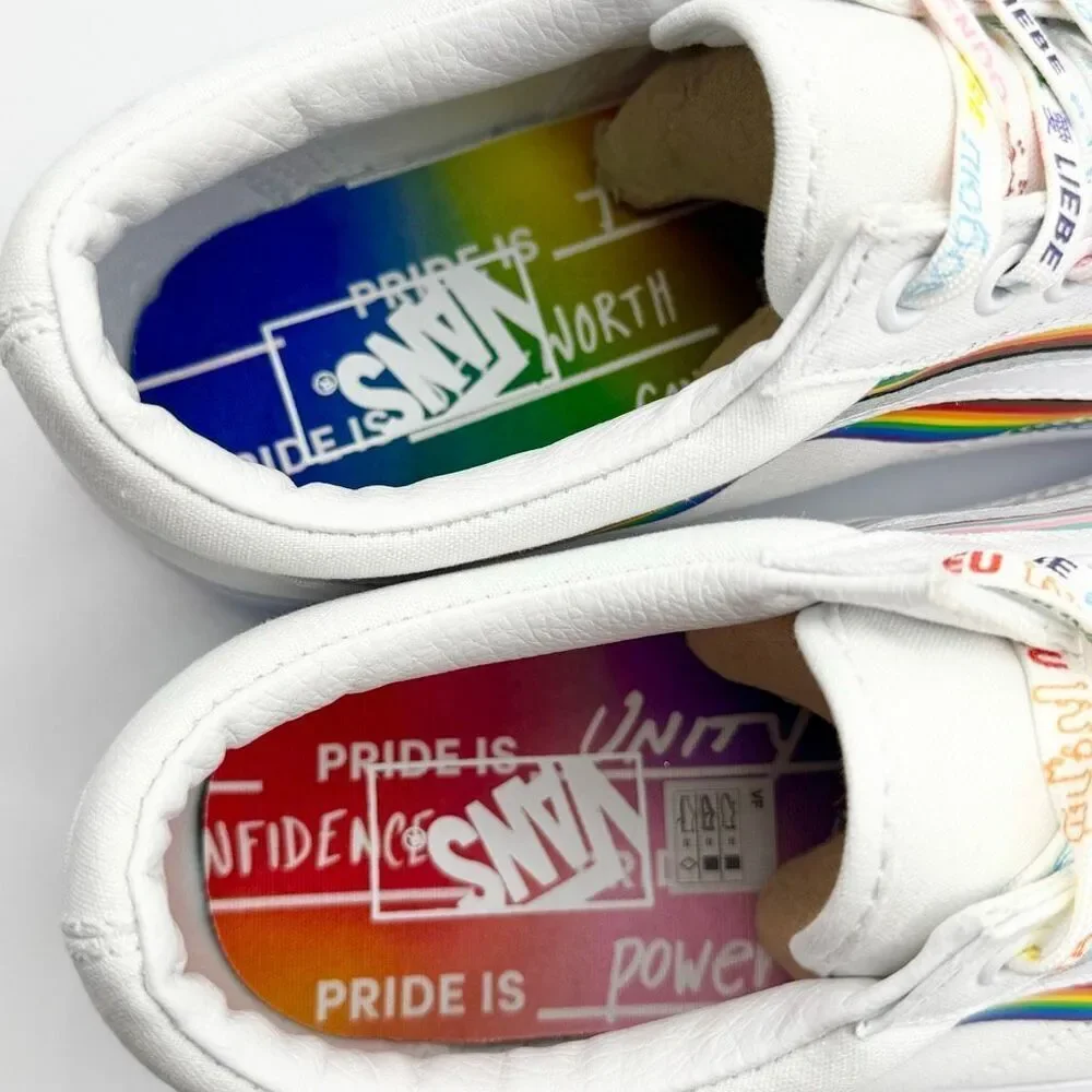 Vans Old Skool Pride White Sneakers - US Men’s 10